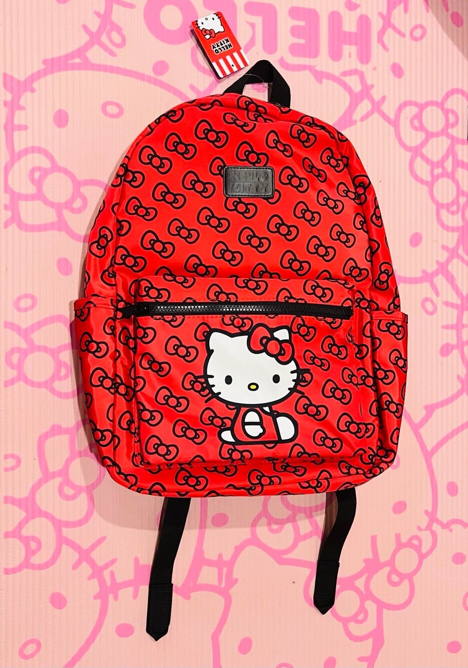 NWT❤️Hello Kitty large red ribbons logo Backpack